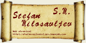 Stefan Milosavljev vizit kartica